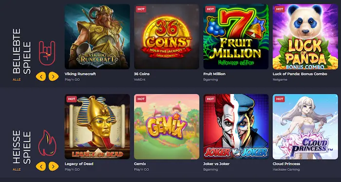Spielübersicht & Wetten games